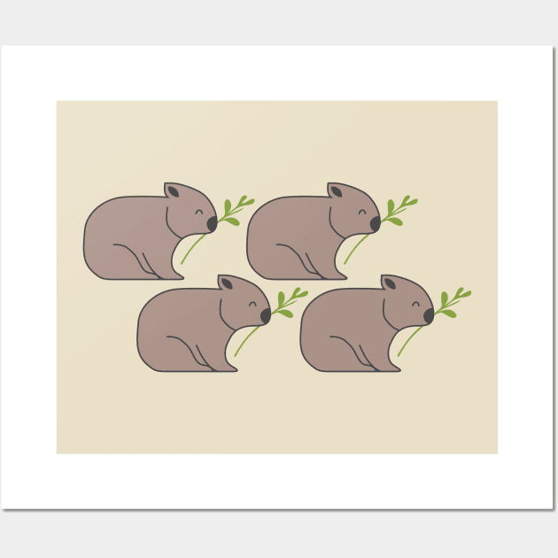 Wombat Parade II Wall Art by littleoddforest